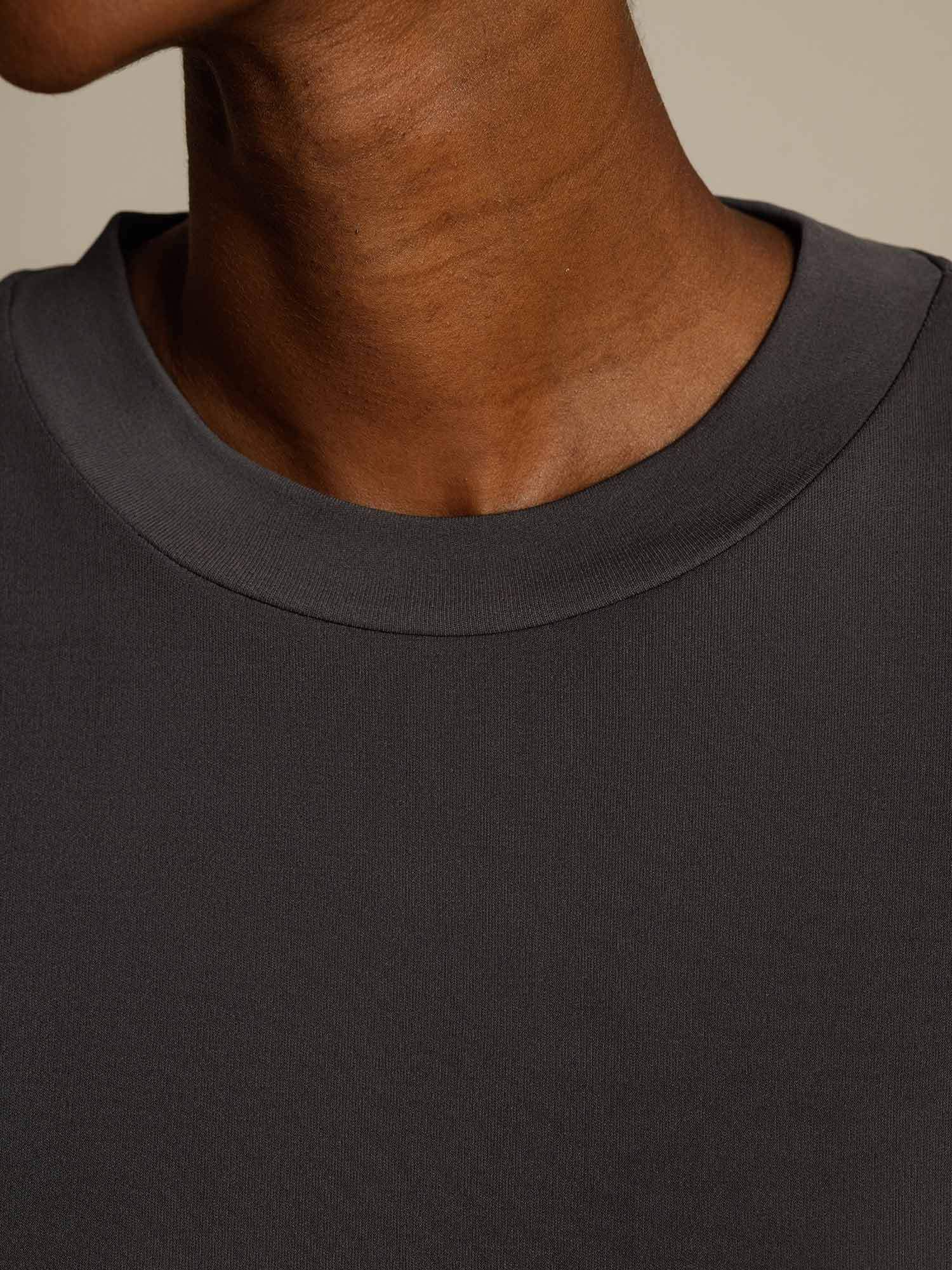 [Gray] SilkSilky-CA Pure Silk Round Neck Women's T-Shirt 004