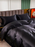 SilkSilky CA 25Momme Pure Silk Bedding Set Black 004