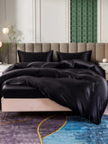 SilkSilky CA 25Momme Pure Silk Bedding Set Black 004