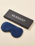 SilkSilky CA 19Momme Pure Silk Eye Mask DarkBlue 002