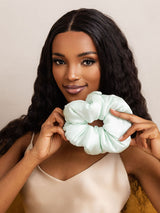 [Mint Green] SilkSilky-CA Scrunchie 001