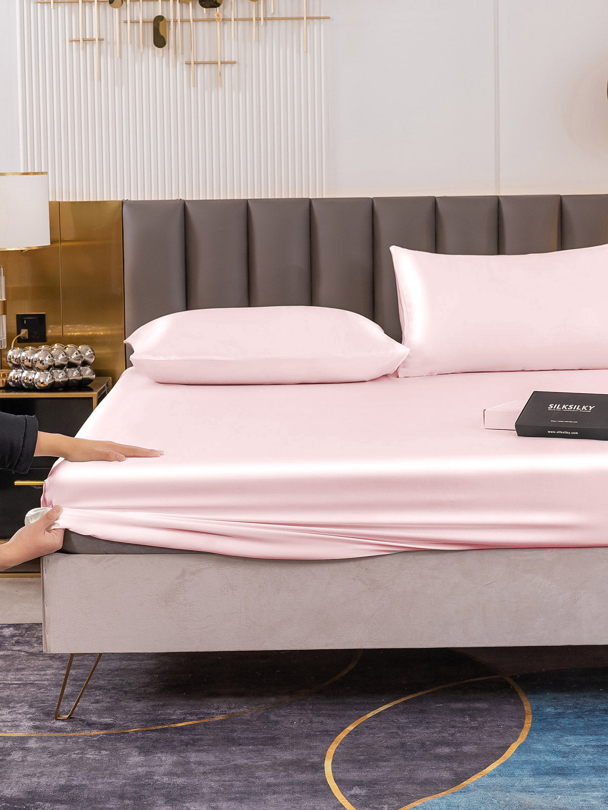 [Pink] SilkSilky-CA 19Momme Bedding Set 006