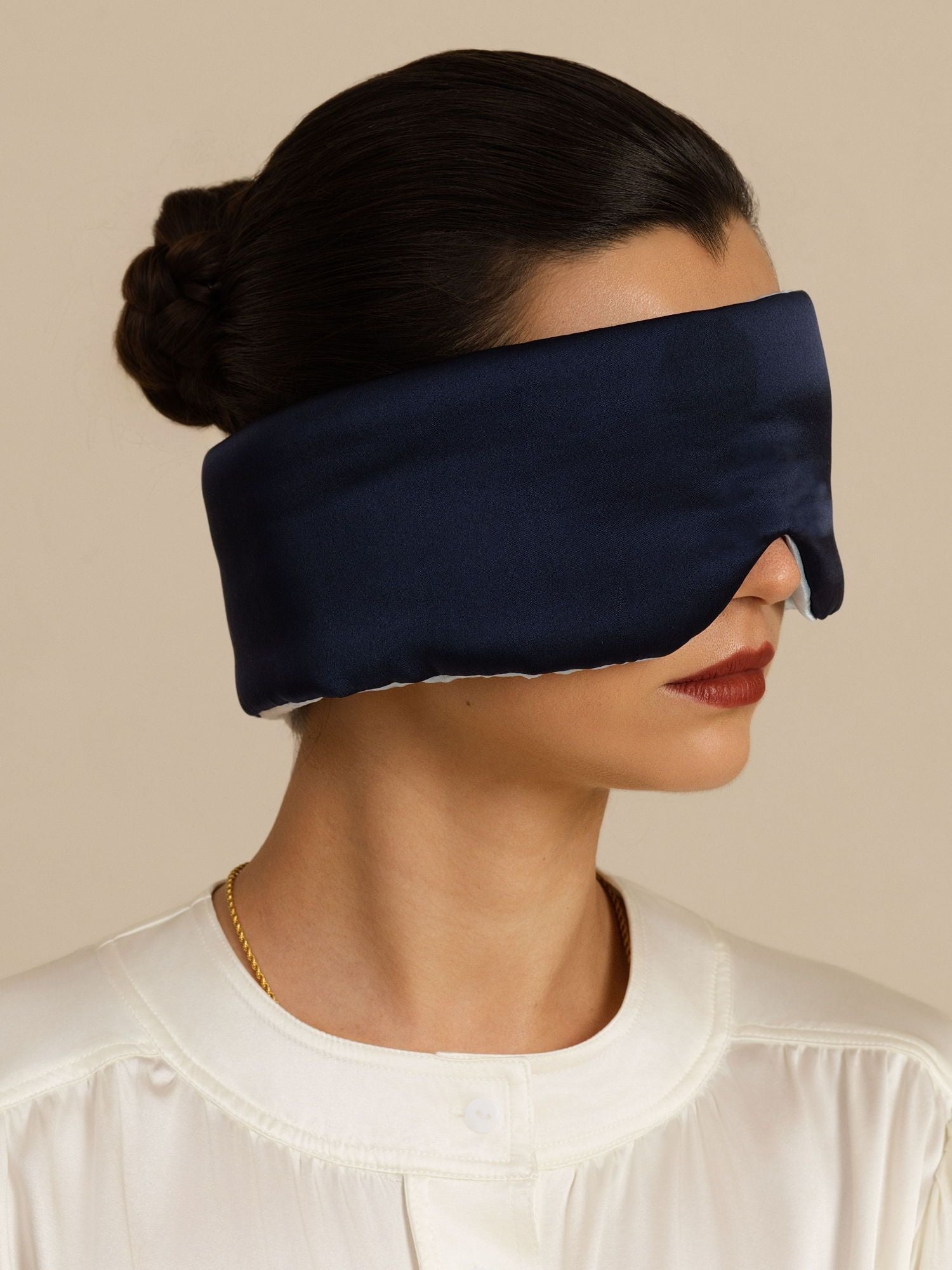 [DarkBlue+LightBlue] SilkSilky-CA Eye Mask 002