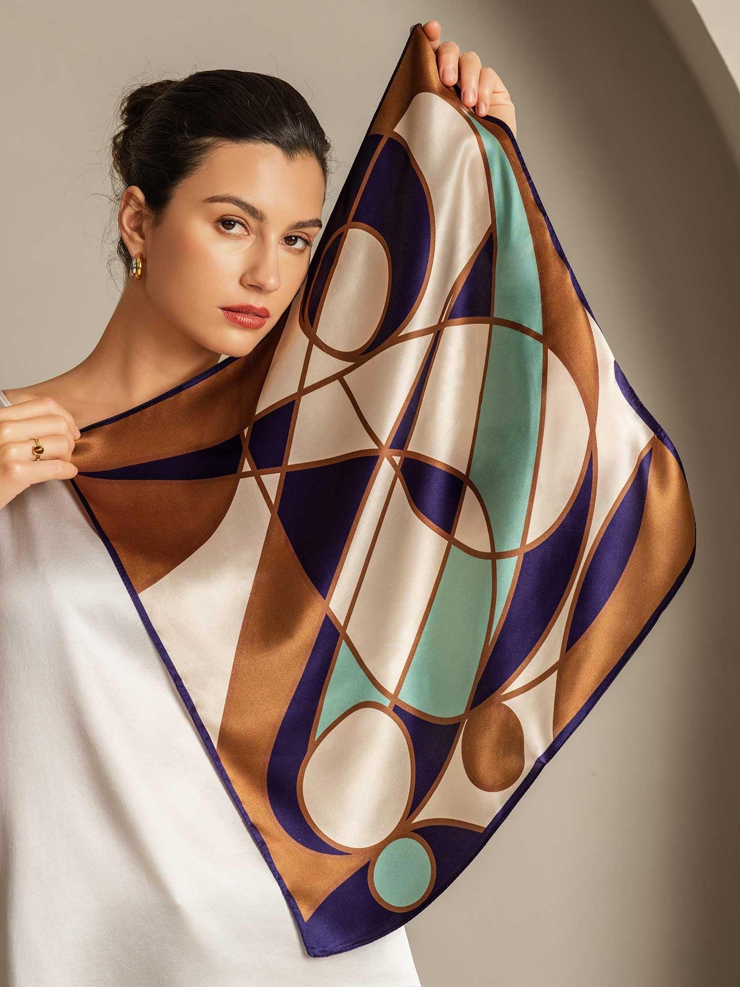 [P104] SilkSilky-CA Pure Silk Scarf 004,