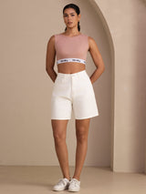 [Pink] SilkSilky-CA Sleeveless Crew Neck Camisole 006