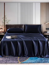[Dark Blue] SilkSilky-CA 22Momme Pure Silk Bedding Set 001,