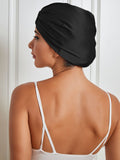 SilkSilky CA Pure Silk Sleep Cap Black 003