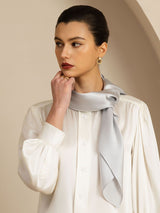 [Light Gray] SilkSilky-CA Scarf 001