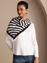 [White Arcs] SilkSilky-CA Scarf 002