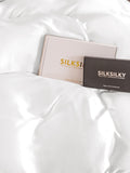 SilkSilky CA 25Momme Pure Silk Duvet Cover White 004