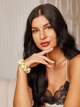 [Light Yellow] SilkSilky-CA Scrunchie 004