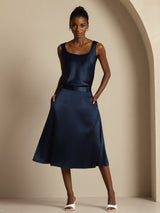 [Dark Blue] SilkSilky-CA Skirt 006