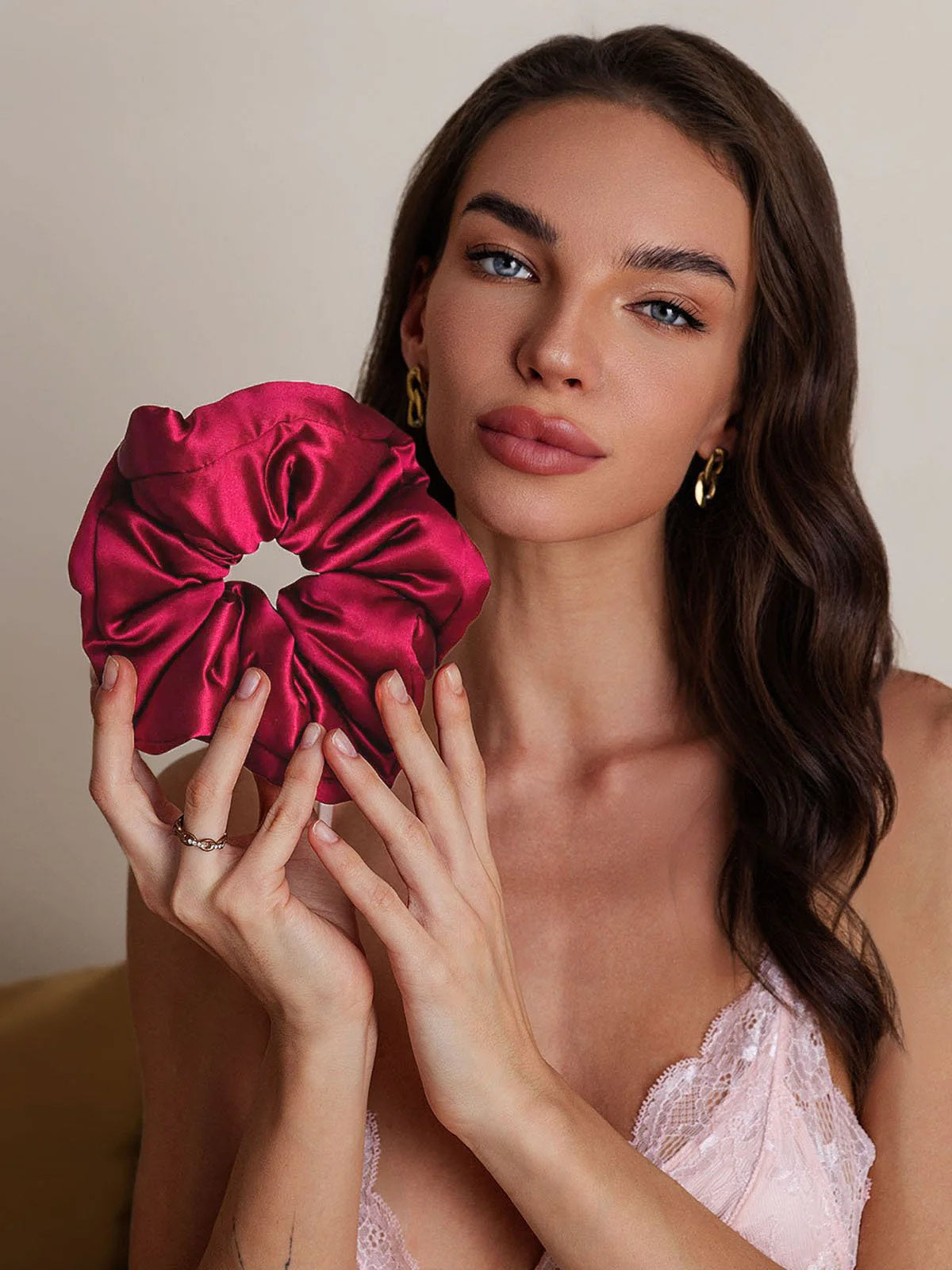 [Wine] SilkSilky-CA Silk Scrunchie 002