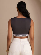 [Gray] SilkSilky-CA Sleeveless Crew Neck Camisole 002