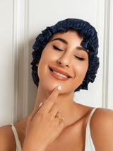 [Dark Blue] SilkSilky-CA Sleep Cap 005