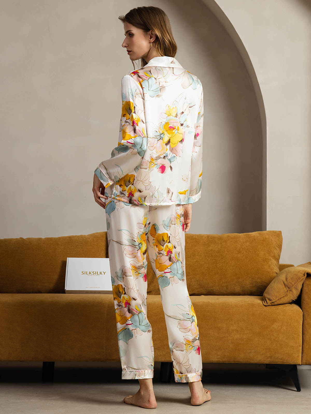 [Orchid Ink] SilkSilky-CA Pure Silk Womens Pajamas 002