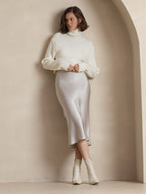 [Light Gray] SilkSilky-CA Skirt 006