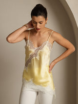 [Light Yellow] SilkSilky-CA Spaghetti Strap V Neck Camisole 003