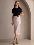 SilkSilky-CA 19Momme Pure Silk Skirt LightPink 006