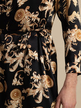 [Black Dragon] SilkSilky-CA Long Sleeve Men's Robe 004