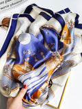 SilkSilky CA Pure Silk Scarf Blue 009