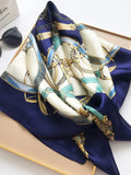 SilkSilky CA Pure Silk Scarf Blue 006