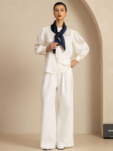 [Dark Blue] SilkSilky-CA Scarf 005