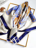 SilkSilky CA Pure Silk Scarf Blue 010