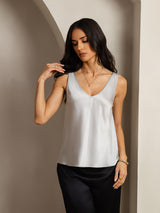 [Silver] SilkSilky-CA Sleeveless V Neck Camisole 001