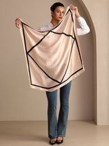 [Beige Square] SilkSilky-CA Scarf 005