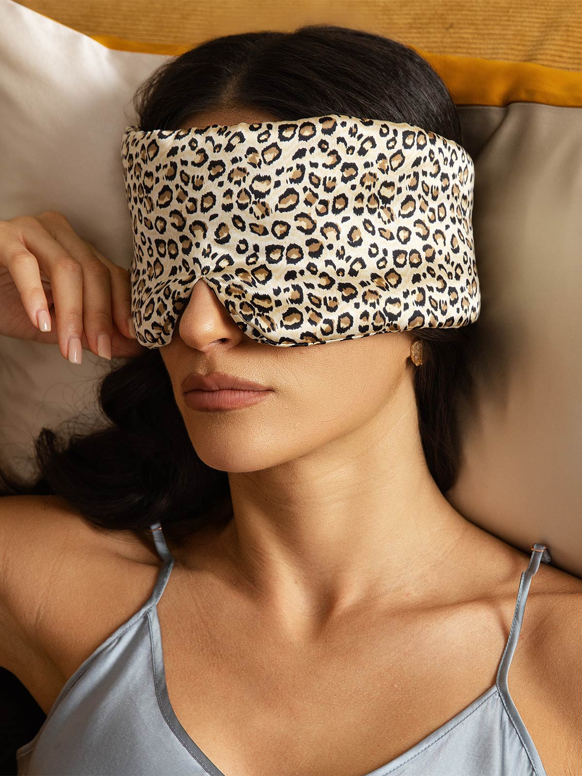 [Leopard] SilkSilky-CA 19Momme Pure Silk Eye Mask 004