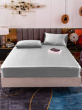 SilkSilky CA 19Momme Pure Silk Bedding Set Silver 003