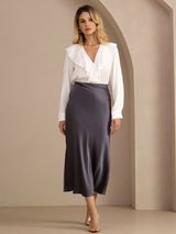 [Dark Gray] SilkSilky-CA Skirt 005
