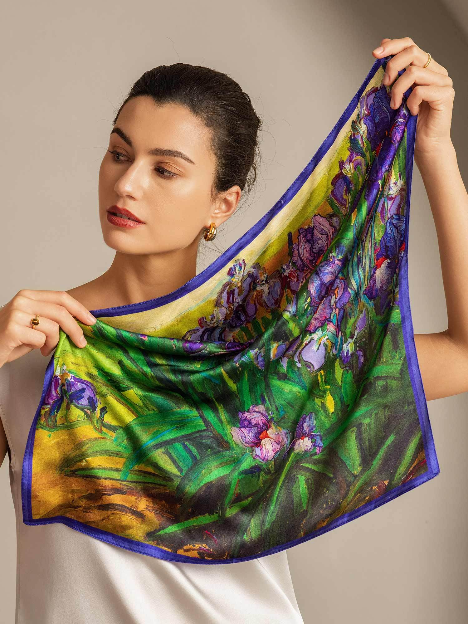 [Multi] SilkSilky-CA Pure Silk Scarf 007