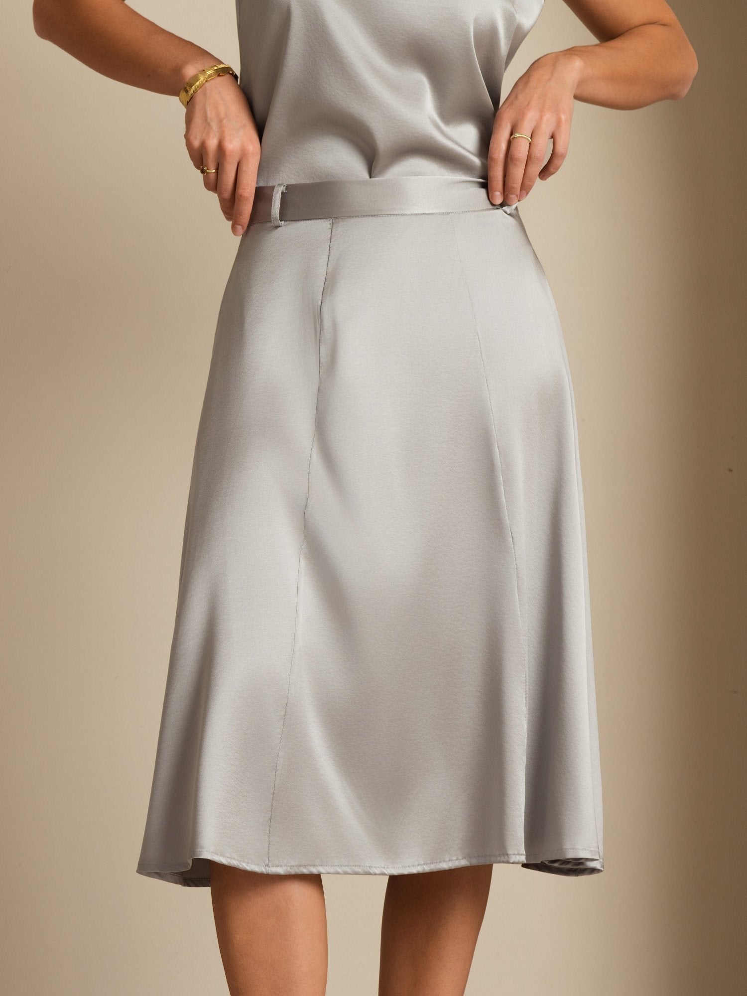 [GriffinGray] SilkSilky-CA 19Momme Silk Skirt 004