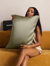 [Olive Green] SilkSilky-CA 19Momme Pure Silk Pillowcase 002