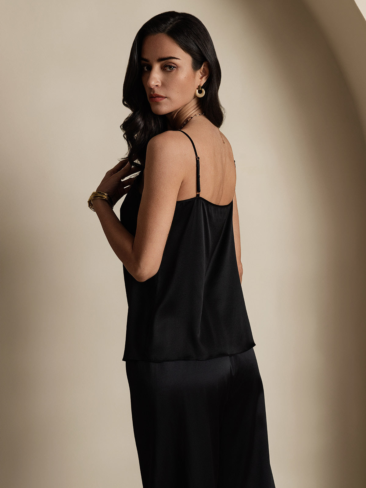 [Black] SilkSilky-CA 19Momme Silk Camisoles 002