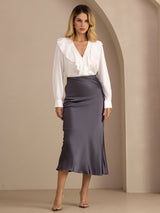 [Dark Gray] SilkSilky-CA Skirt 004