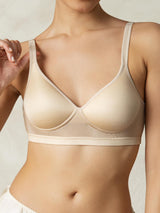 [Tan] SilkSilky-CA Silk Jersey Bra 006