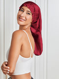 SilkSilky CA Pure Silk Sleep Cap Wine 004