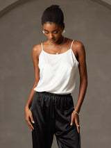 [White] SilkSilky-CA Spaghetti Strap Camisole 005