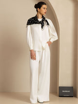 [Black] SilkSilky-CA Scarf 006