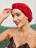 SilkSilky-CA Pure Silk Sleep Cap Wine 002