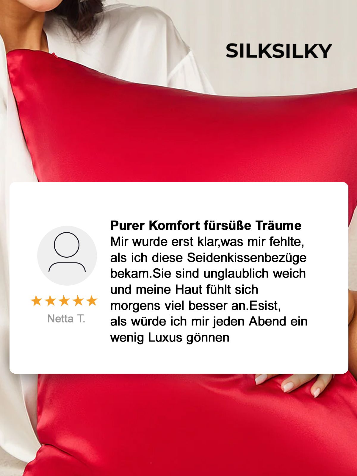 [White] SilkSilky-CA 19Momme Pure Silk Pillowcase 003