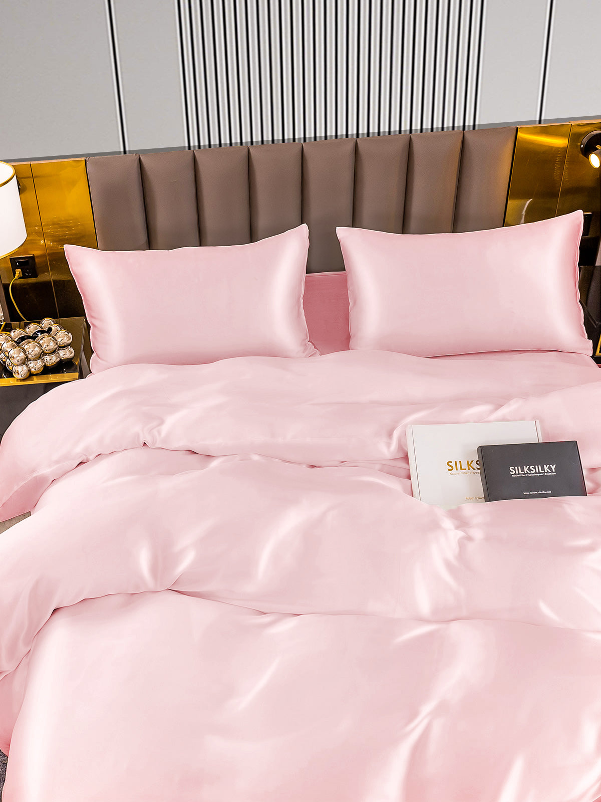 SilkSilky-CA-22Momme-Pure-Silk-Bedding-Set-Pink-009