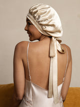 [Beige] SilkSilky-CA Sleep Cap 005