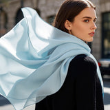 [Light Blue] SilkSilky-CA Scarf 003