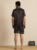 [Black Chain] SilkSilky-CA Short Sleeve Notch Collar Men's Pajamas 002