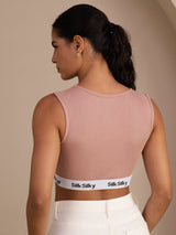 [Pink] SilkSilky-CA Sleeveless Crew Neck Camisole 002