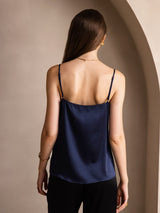 [Dark Blue] SilkSilky-CA Spaghetti Strap Camisole 002